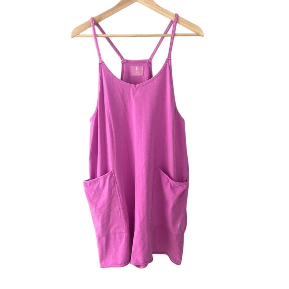 FP Movement by Free People Hot Shot Romper Bright Pink Small